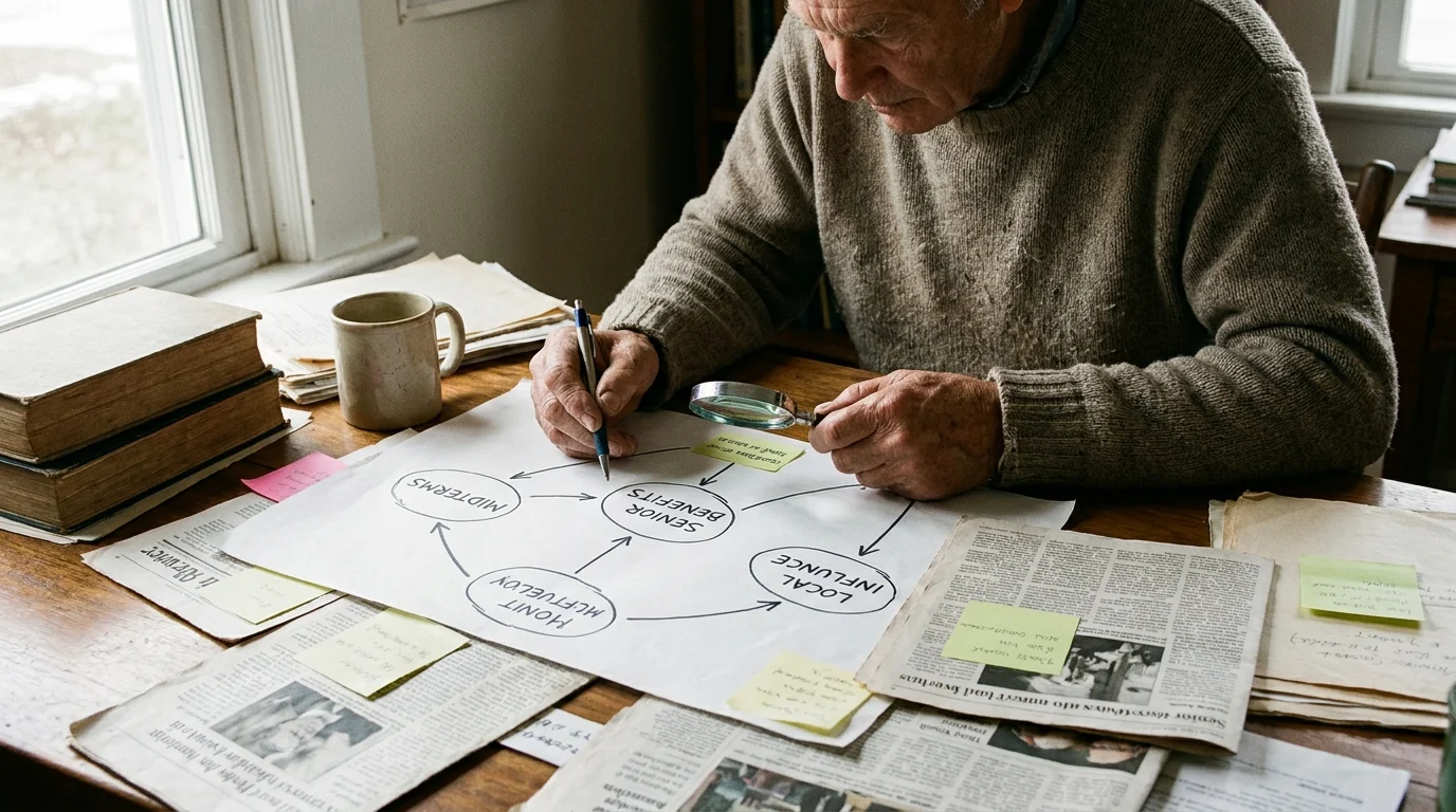 Editorial photograph illustrating: Players and Strategy: Mapping the Influence Network