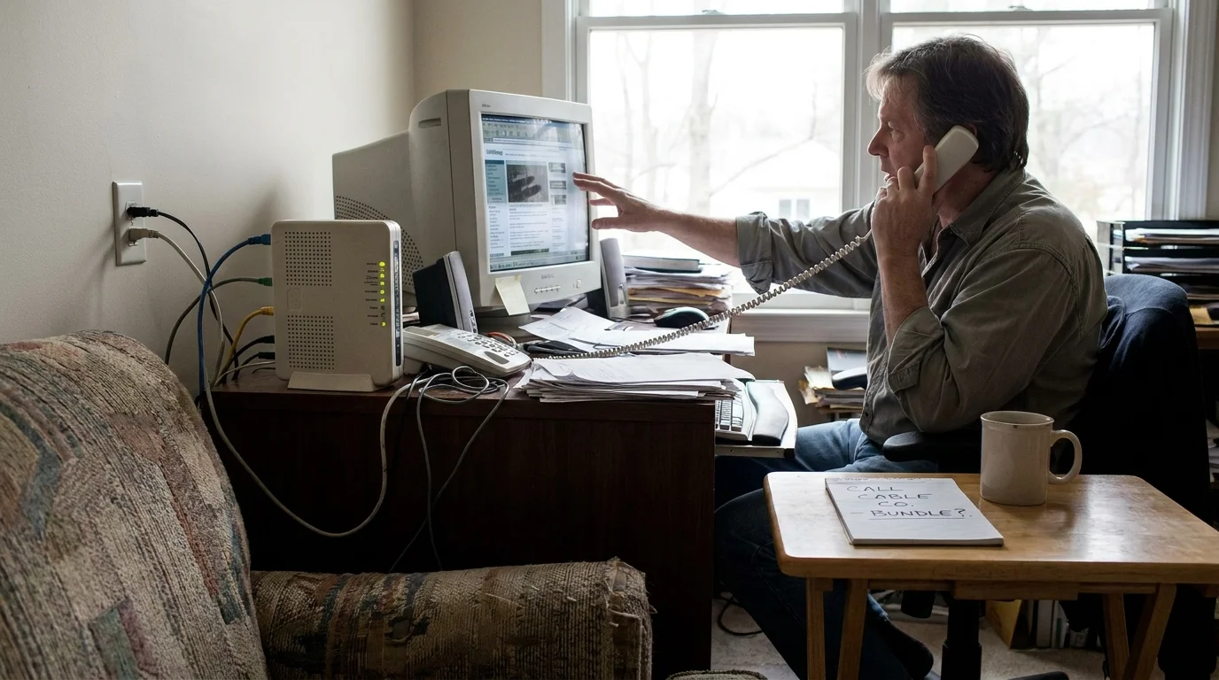 Editorial photograph illustrating: The Telecommunications Act of 1996